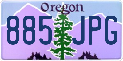 OR license plate 885JPG