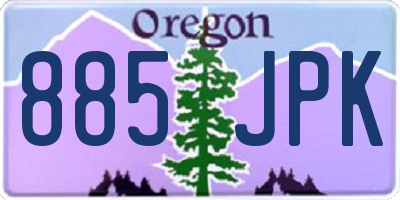 OR license plate 885JPK