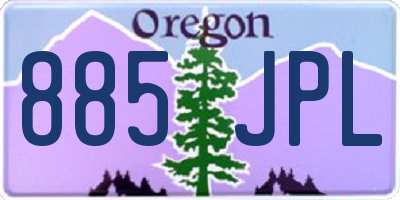OR license plate 885JPL