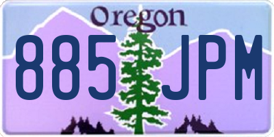 OR license plate 885JPM