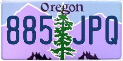 OR license plate 885JPQ