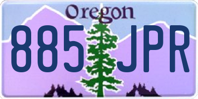 OR license plate 885JPR