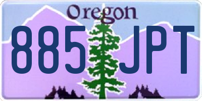 OR license plate 885JPT