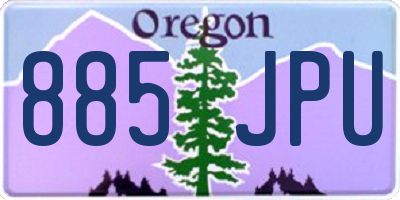 OR license plate 885JPU