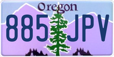 OR license plate 885JPV