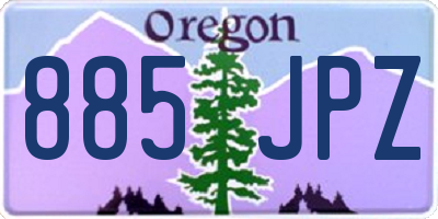 OR license plate 885JPZ