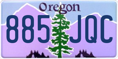 OR license plate 885JQC