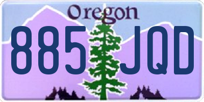 OR license plate 885JQD