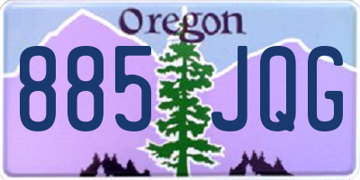 OR license plate 885JQG