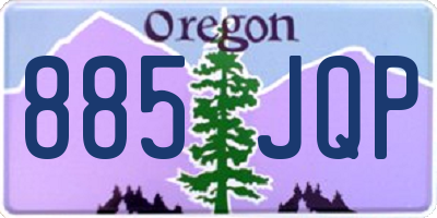 OR license plate 885JQP
