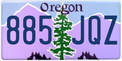 OR license plate 885JQZ