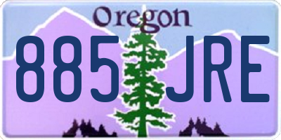 OR license plate 885JRE