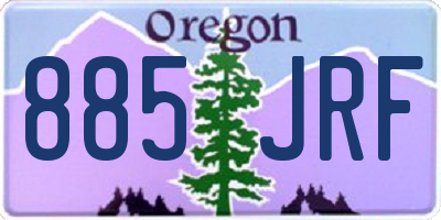OR license plate 885JRF