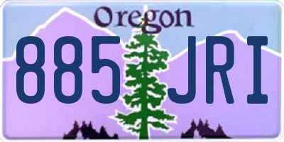 OR license plate 885JRI