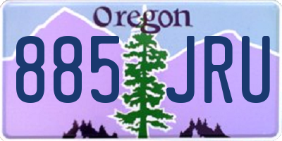 OR license plate 885JRU
