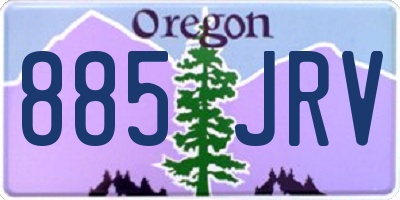 OR license plate 885JRV