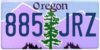 OR license plate 885JRZ