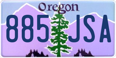 OR license plate 885JSA