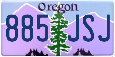OR license plate 885JSJ