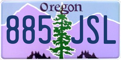 OR license plate 885JSL