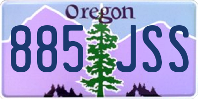 OR license plate 885JSS