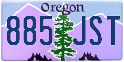 OR license plate 885JST