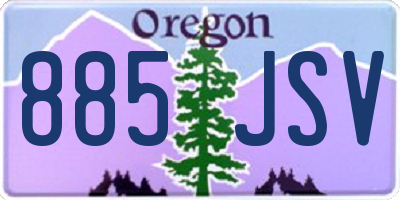 OR license plate 885JSV