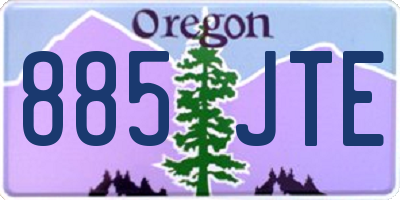 OR license plate 885JTE