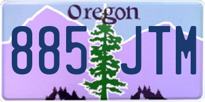 OR license plate 885JTM