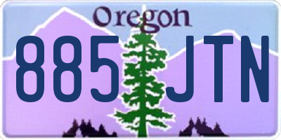 OR license plate 885JTN