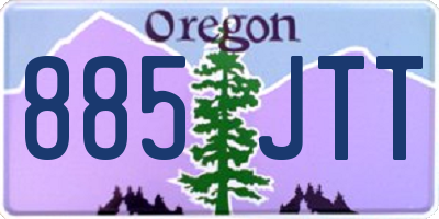 OR license plate 885JTT