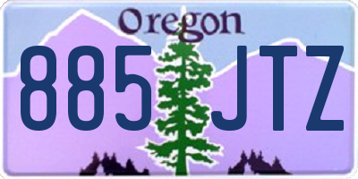 OR license plate 885JTZ