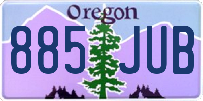 OR license plate 885JUB