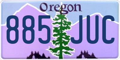 OR license plate 885JUC