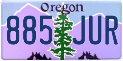 OR license plate 885JUR