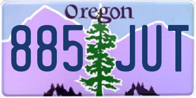 OR license plate 885JUT