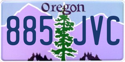 OR license plate 885JVC