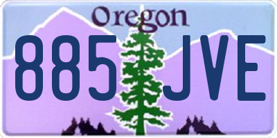 OR license plate 885JVE