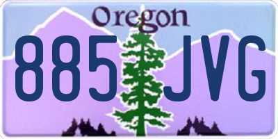 OR license plate 885JVG
