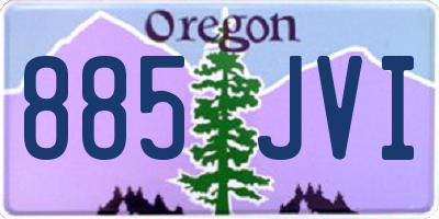 OR license plate 885JVI