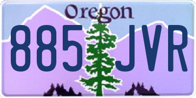 OR license plate 885JVR