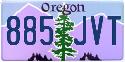 OR license plate 885JVT