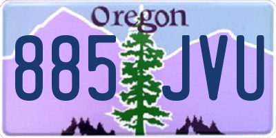 OR license plate 885JVU