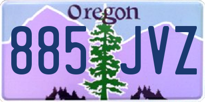 OR license plate 885JVZ