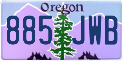 OR license plate 885JWB