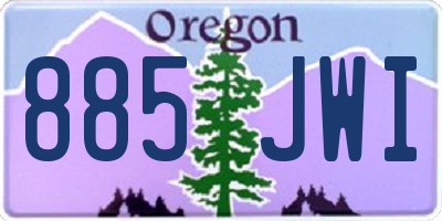 OR license plate 885JWI