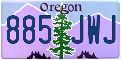 OR license plate 885JWJ