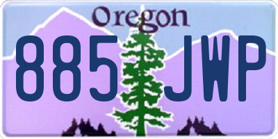 OR license plate 885JWP