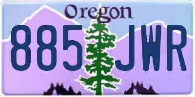 OR license plate 885JWR