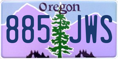 OR license plate 885JWS